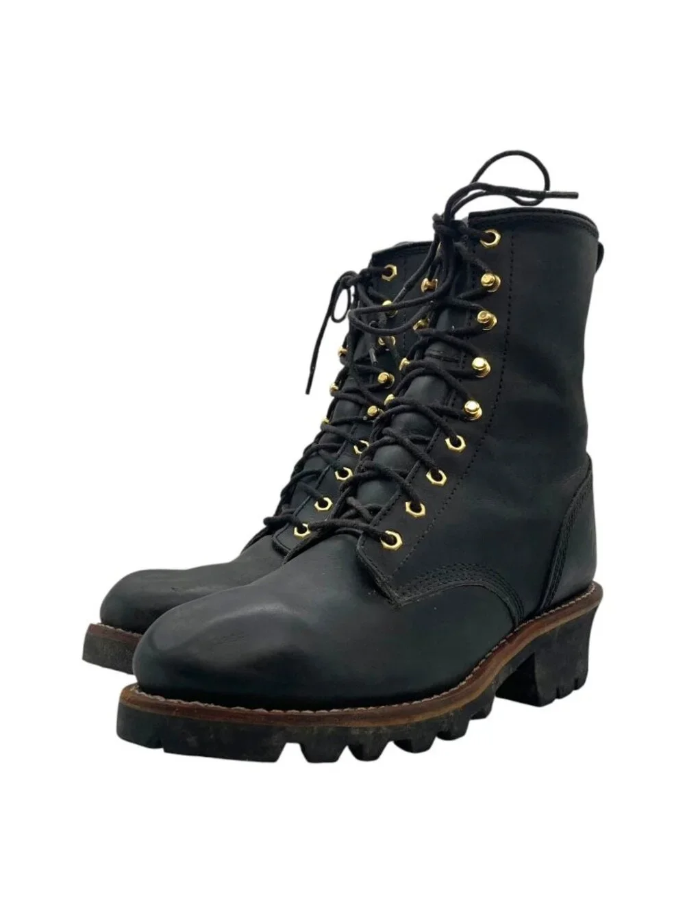 Chippewa Logger Oiled Leather Work Boots 73015 Men's 8.5 Vibram Sole Waterproof